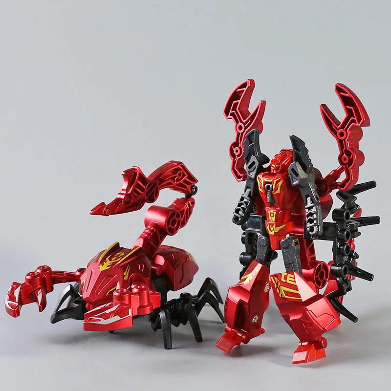 Transformador de juguete para niños, simulación de escorpión, escarabajo, Mantis, Robot transformador, modelo combinado, juguete mecánico de insectos, regalo para niño