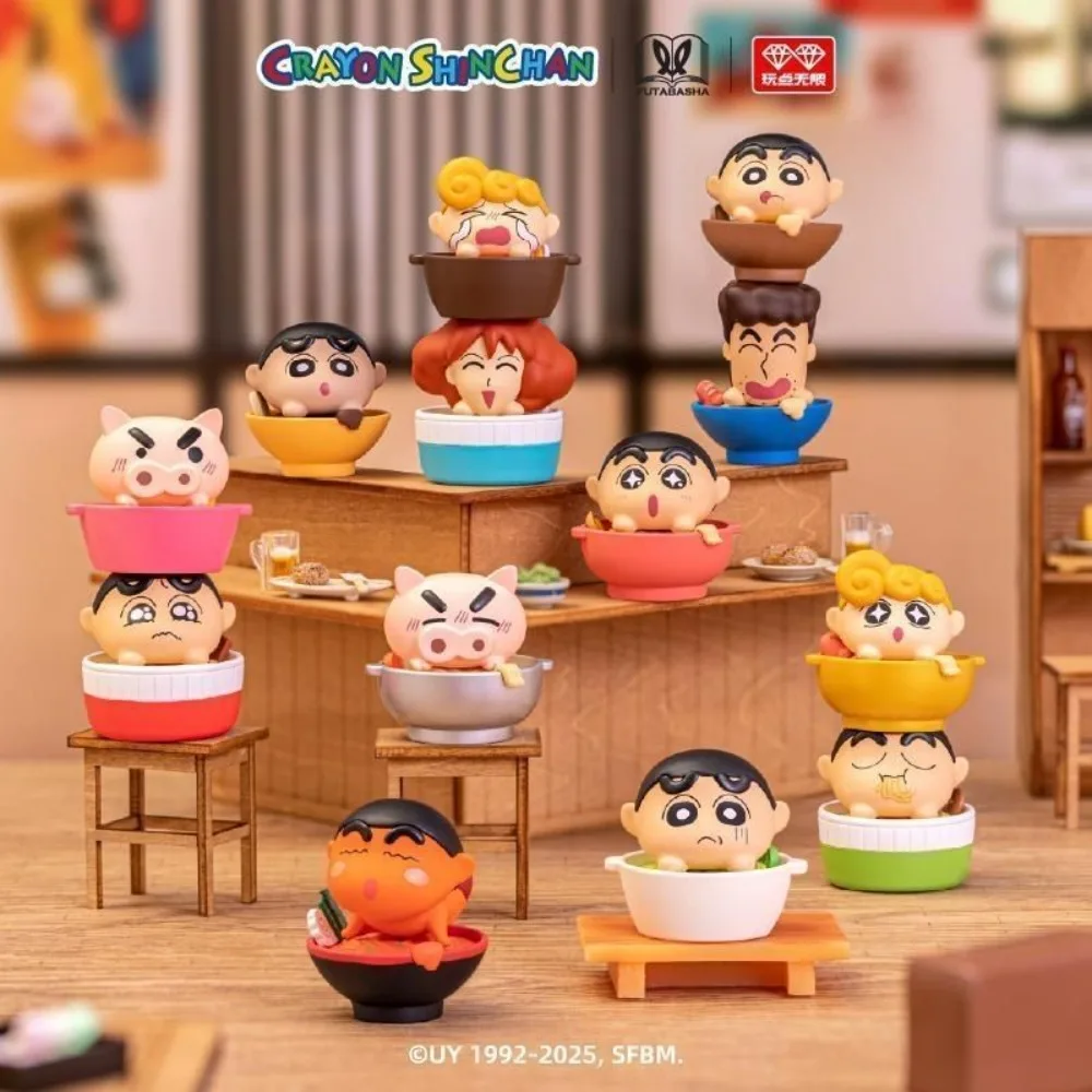 

Genuine Wandian Infinite Crayon Shin-chan Ramen Series Stacking Toy Anime Collectible Desktop Ornament Gift