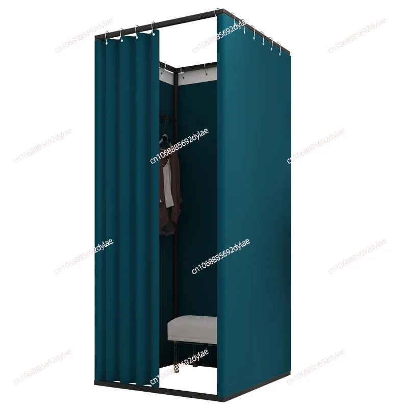 

Fitting Room, Door Curtain, Clothing Store, Floor To Floor Simple Changing Room, Track Changing Room, Portable Display Rack