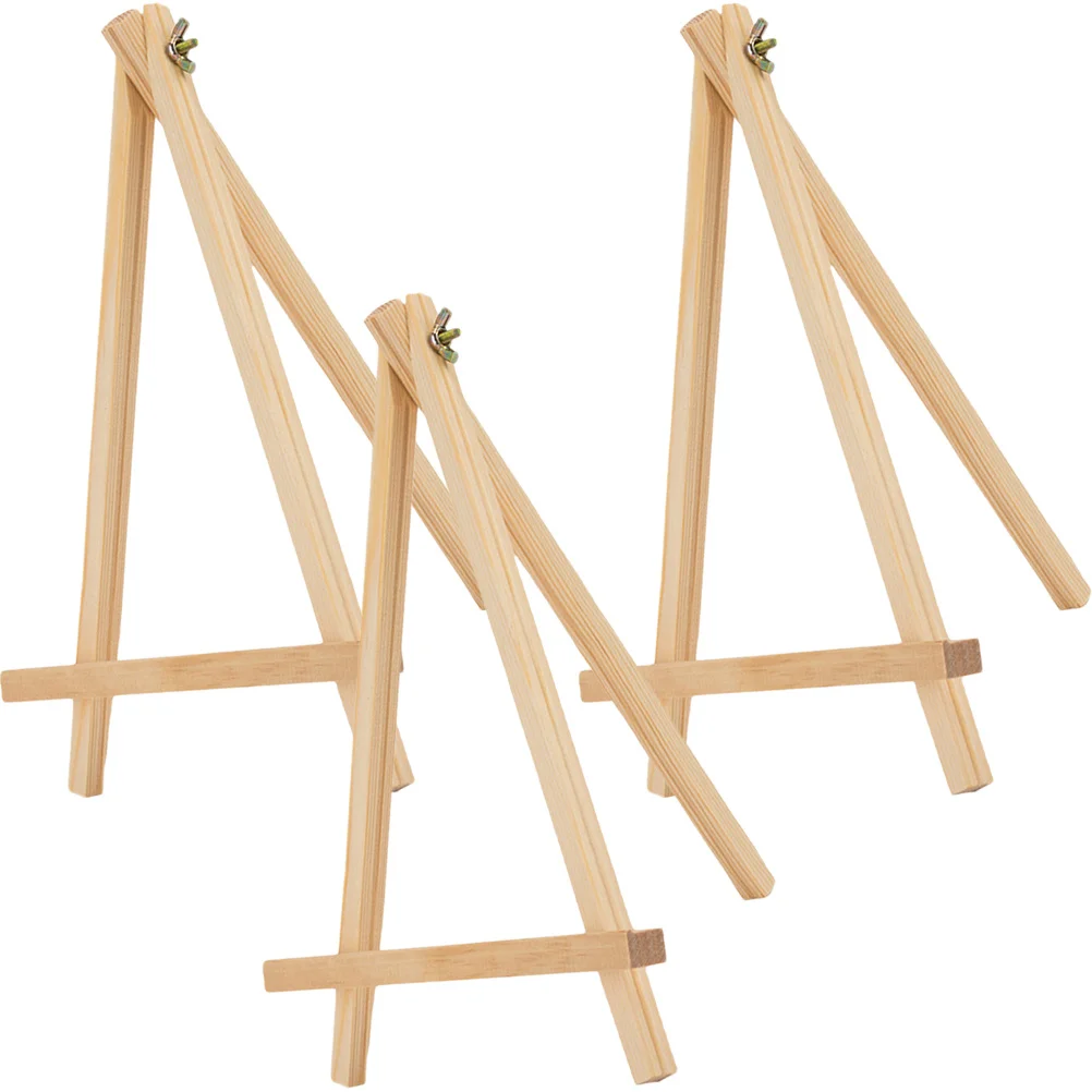 

3Pcs Wooden Easel for Painting Tabletop Display Stand Foldable Tripod Art Craft Holder Small Easels for Kids Artists Students