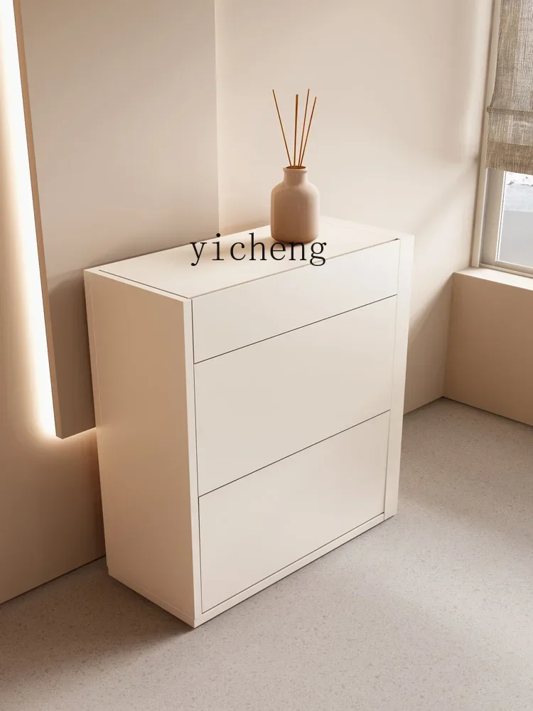 XL Cream Style Home Shoe Cabinet Entrance Cabinet Door Wall Storage Cabinet