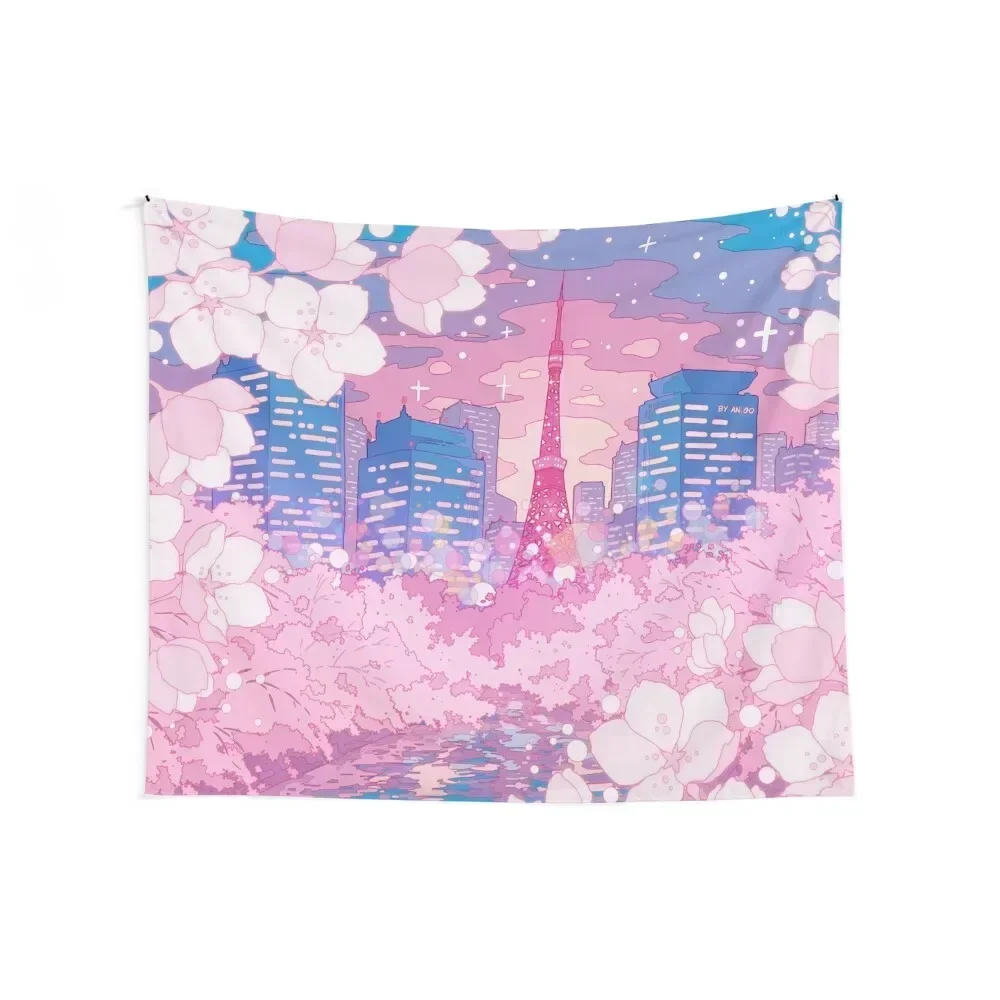 The evening Tokyo lake view Tapestry Home Decoration Accessories Decor For Bedroom Wall Mural Tapestry