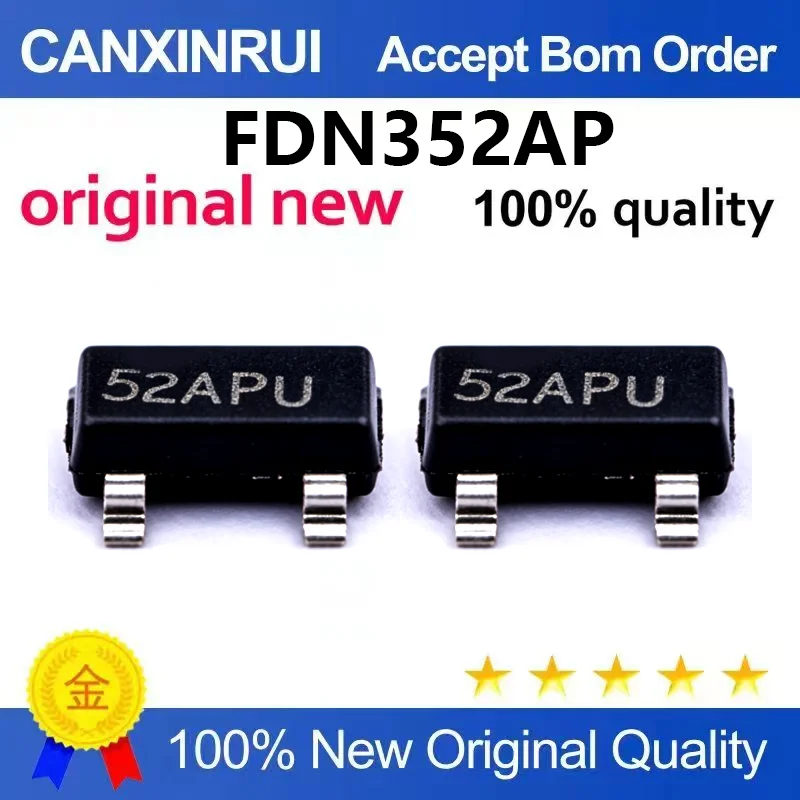 （5pcs-100pcs）Brand new original FDN352AP silk screen printed 52AP package SOT-23 MOSFET