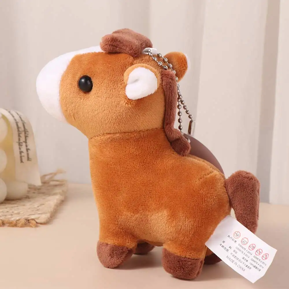 Stuffed Animal Horse Key Ring Cartoon Animal Hanging Decor Giraffe Pendant Cute Pony Horses Donkey Small Birthday Christmas