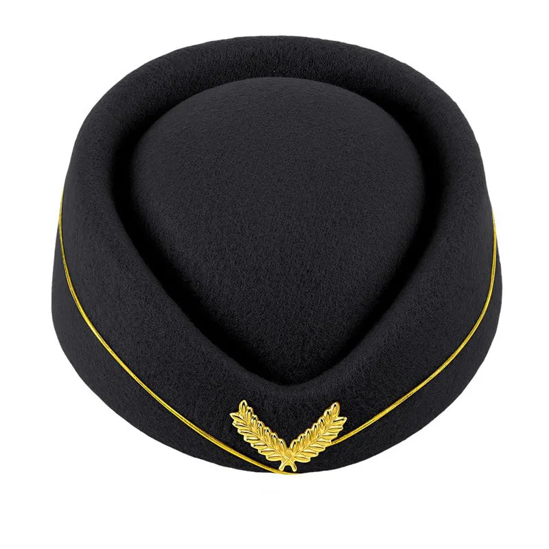 3 stücke Stewardess Hut Baskenmütze Hut Frauen Stewardessen Hut Party Cosplay Formale Uniform Kappen Zubehör Party Hüte Kostüm – Detail 8