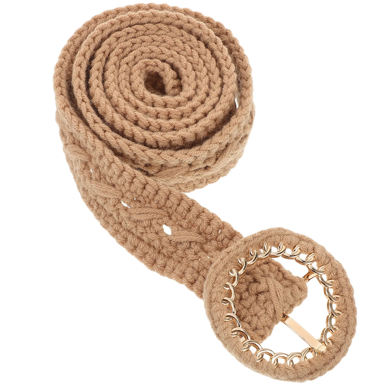 

Knitted Waist Belt Braided Woven Design Women Comfortable Fit All Day Wear Dress Decoration Boho Belt Wide Waist Belts For