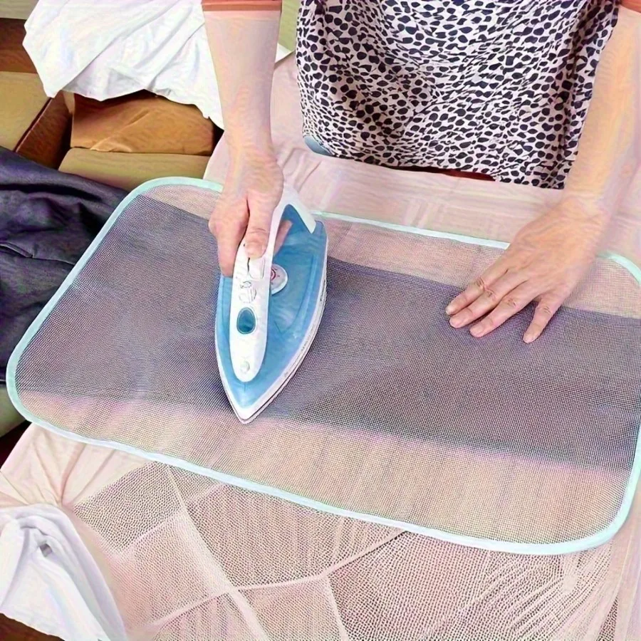 1pc Heat-Resistant Ironing Insulation Pad Protective Mesh Cloth Scorch Saving Guard Non-Slip Ironing Mat Shield Alternative For Home Travel Clothes Ironing Board Cover