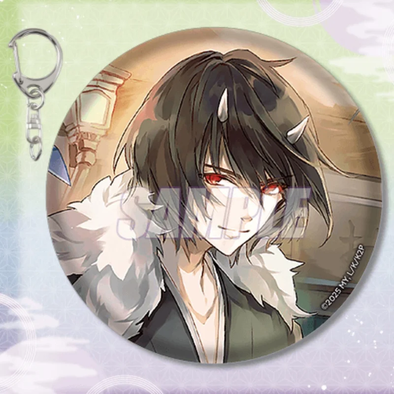 Anime Kakuriyo:Bed & Breakfast For Spirits Circle Acrylic Pendant Keychain Aoi Tsubaki Car Decorative Accessories Animation13pcs