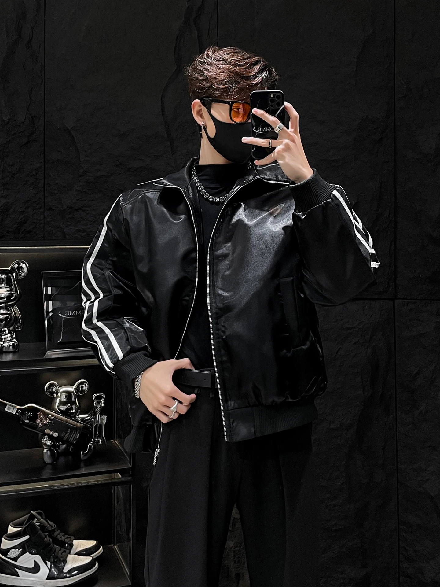 

HOMME мужской повседневный свободный крой из хлопка с воротником-стойкой, зимнее новое поступление, спортивный костюм, теплая молодежная мода