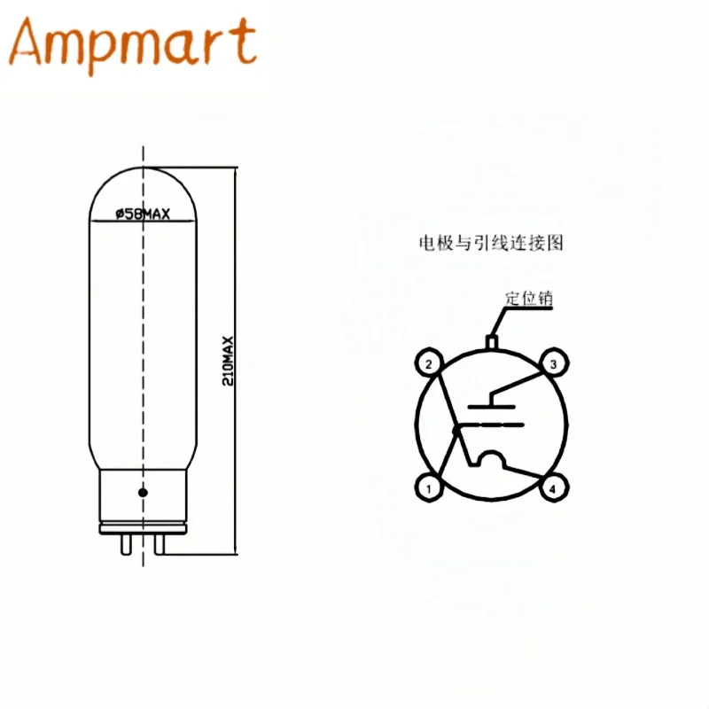 LINLAI 805A Vacuum Valve Premium Matched Pair Gold-Plated Base Tube For HiFi Power Amplifier DIY Audio 1PC
