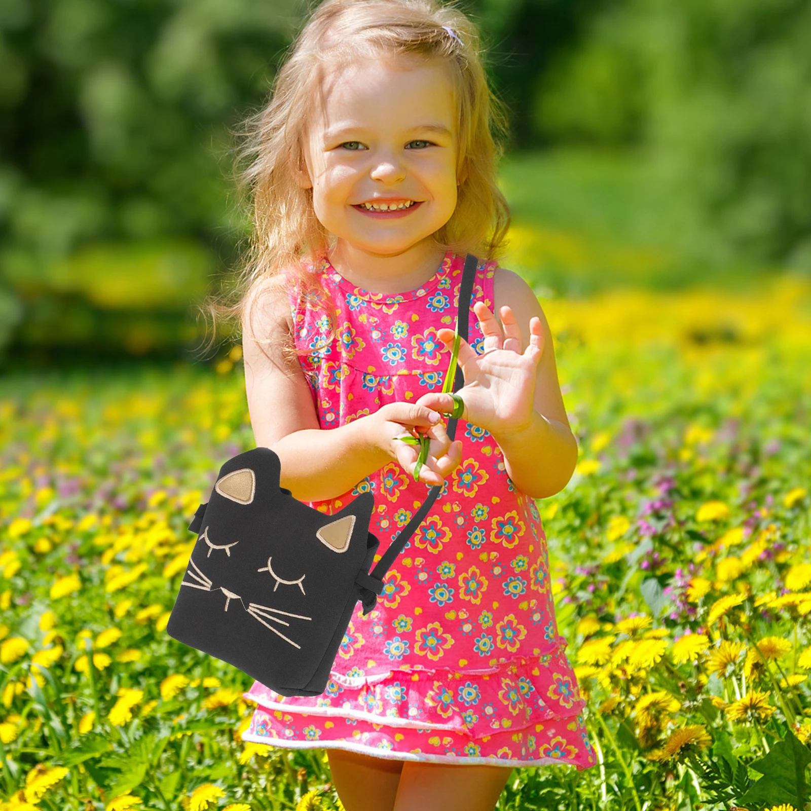 

Cute s Cat Shape Crossbody Bag Lightweight Mini Sling Purse For Toddlers Cartoon Shoulder Handbag Playful Design Small Size