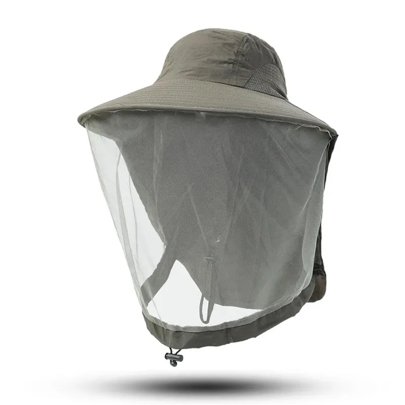 

Outdoor Fishing Cap Anti Mosquito Insect Hat Fishing Hat Bug Mesh Head Net Face Protector Camping Hats Sun Protection