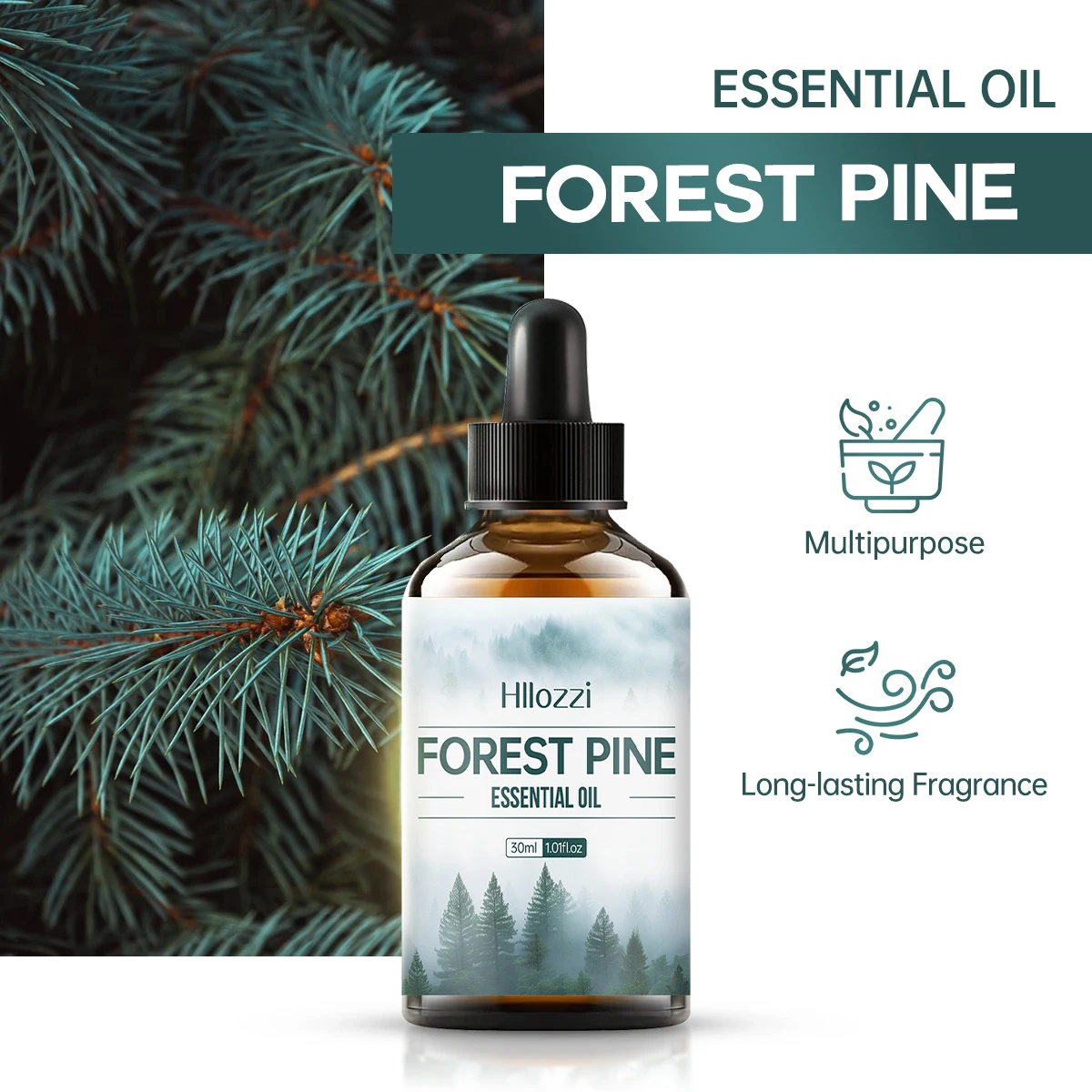 Forest pine essential oil, with its woody aroma, is suitable for diffusers and humidifiers and can also be used for body massage