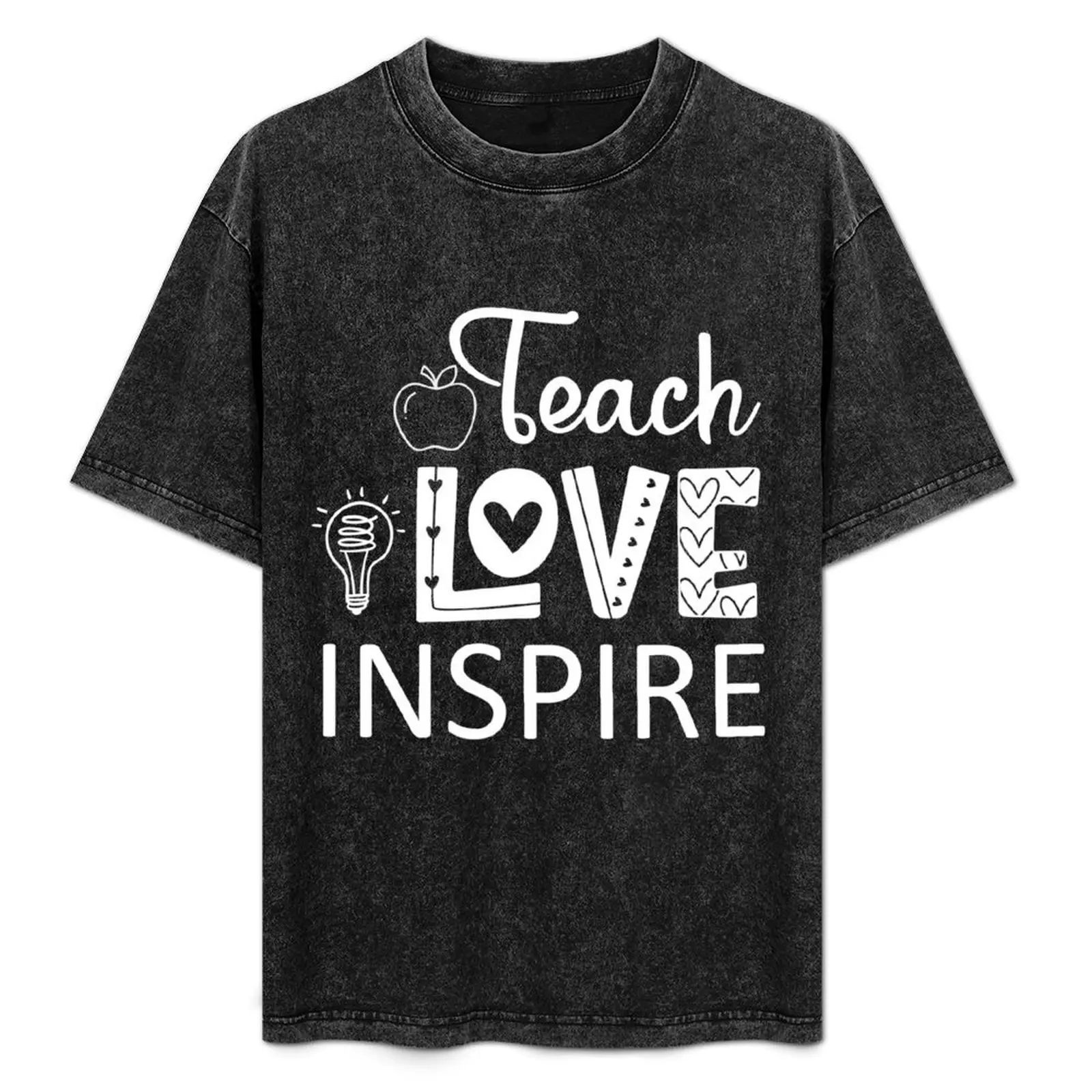 

Teach Love Inspire T-Shirt Basic Daily Outfit Short Sleeve Tee