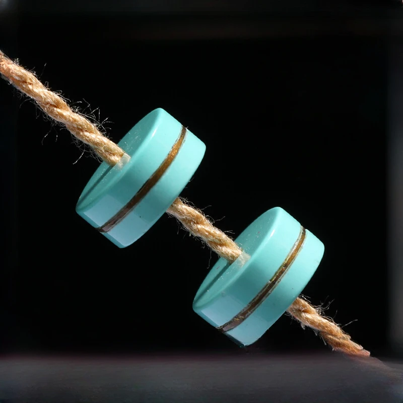 High Porcelain Blue Turquoise Rubbed Gold Spacer DIY Accessories