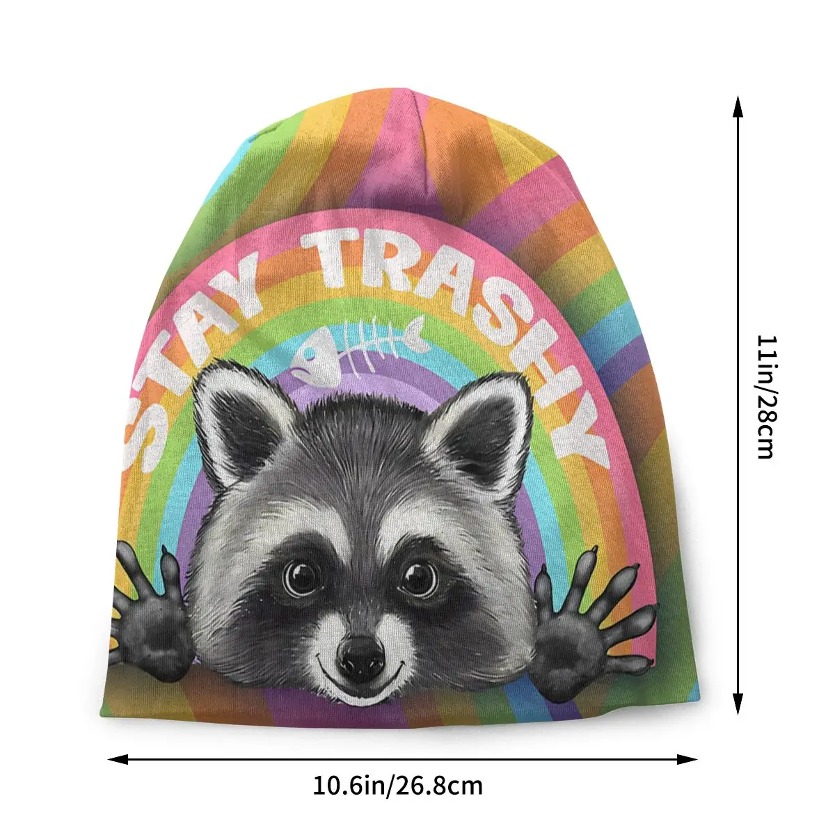 Raccoon Cute Animal Skullies Beanies Outdoor Hats Stay Trashy Thin Bonnet Hipster Caps Men Women's Earmuffs