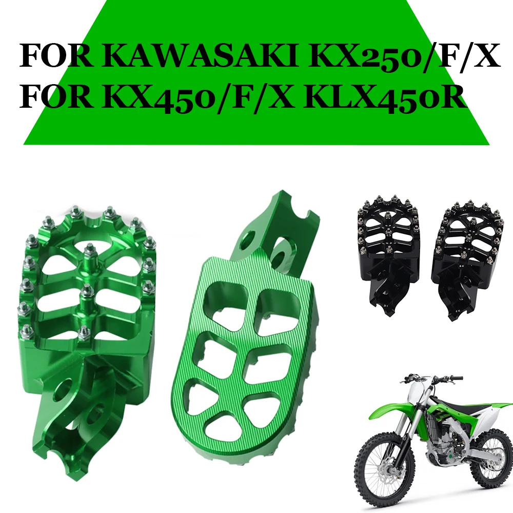 Motorcycle FootRest Footpegs Foot Pegs Pedals For KAWASAKI KX250F KX250 F KX450F KX450 X KLX 450 R KLX450R KX250X KX450X KX 250