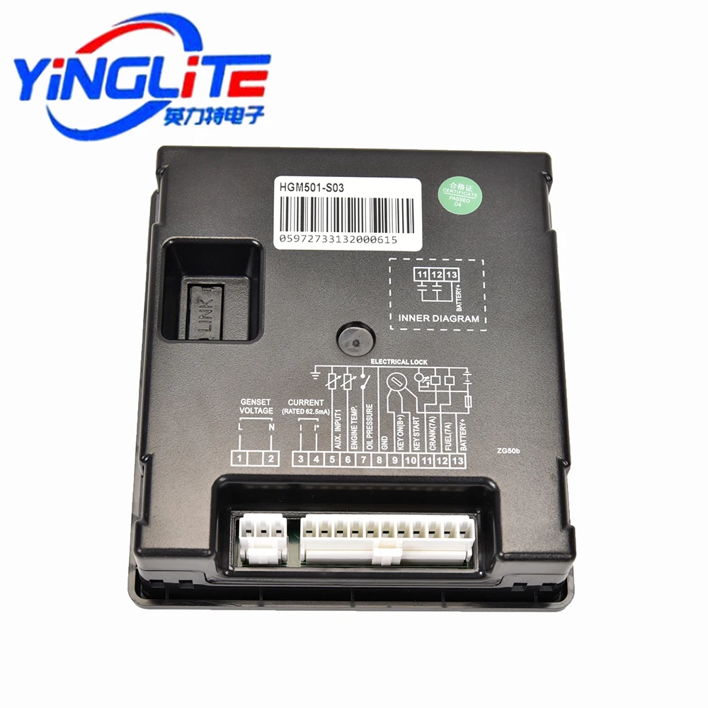 HGM501 Gasoline Genset Single Phase Generator Auto Start Stop kipor Small Digital Controller HGM501-S03