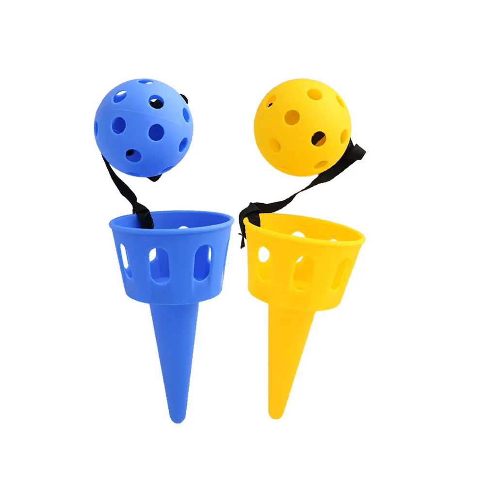 

2Sets Scoop Ball Set Kids Toss and Catch Game Bright Vibrant Colors Lightweight Portable for School Center Camp Outdoor