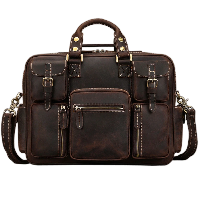 Vintage Crazy Horse Genuine Leather Travel Bag Men Luggage Bag of trip Male Leather Duffle bag Carry On Tote Handbag Large M038