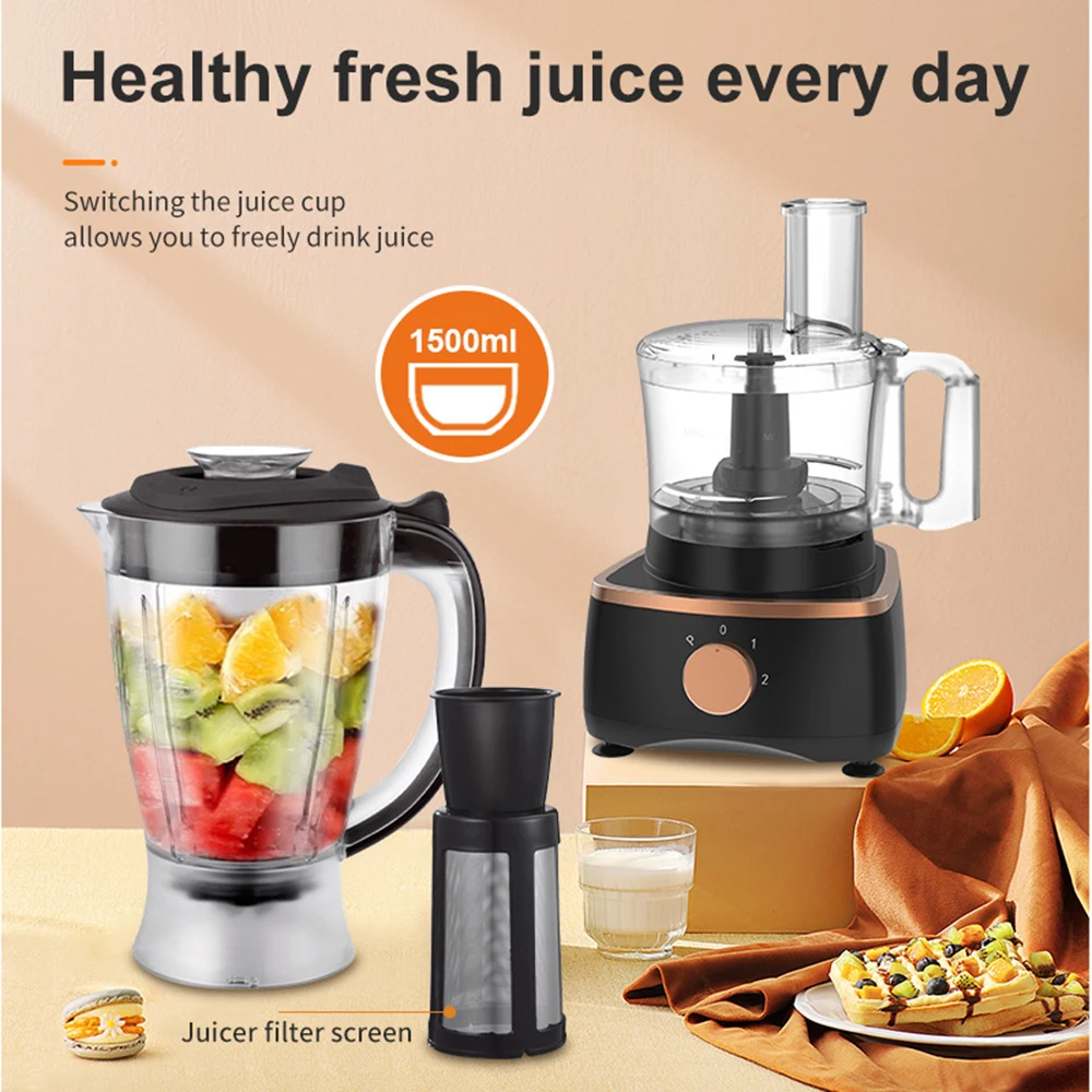 

Kitchen Multi-functional 7 In 1 Food Processor Mixer Machine 1000W Electric Blender Juice Extractor Meat Chopper Smoothies Maker