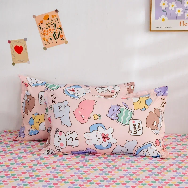 

Cute Bear Bedding Set Girls Boys Kids Single Double Size Flat Sheet Duvet Cover Pillowcase Bed Linens White Blue Home Textile