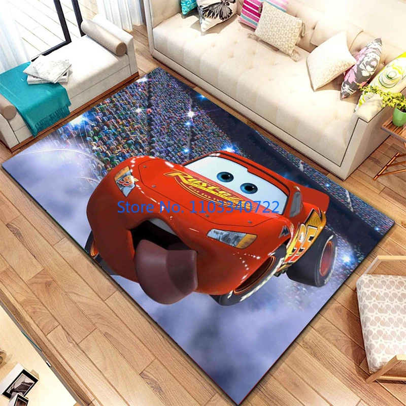 

Disney Lightning McQueen Car Area Rug Carpets 120x160cm Decor for Living Room Children's Bedroom Sofa Bathroom Kids Floor Mat