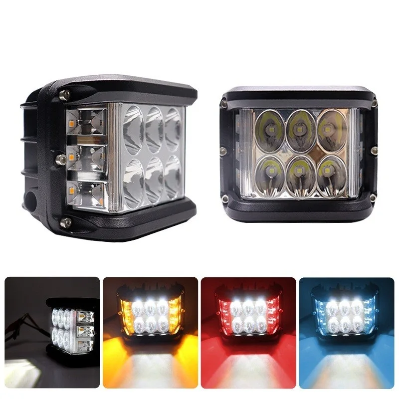 

45W LED Aluminum three-sided light work lamp, side daytime running light strobe spotlight off-road vehicle side light, car lamp