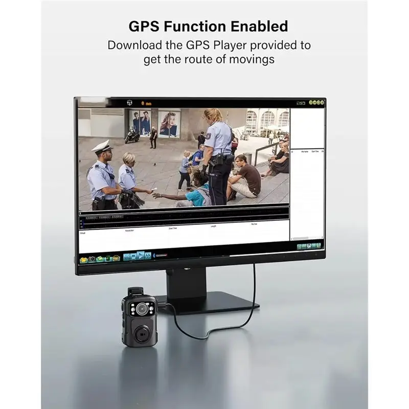 كاميرا الجسم الجديدة B4K5 4K IP68 GPS Bodycam 128GB 2160P تسجيل الفيديو كاميرا الشرطة للرؤية الليلية جهاز شحن كاميرا يمكن حملها بالجسم الصغيرة