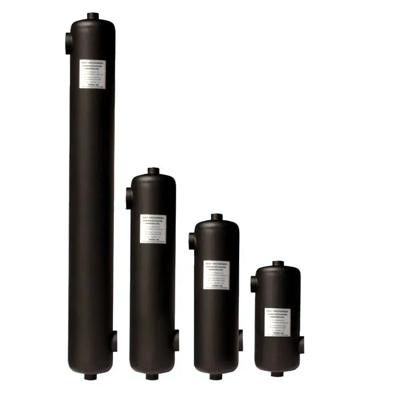 

Black swimming pool heat exchanger stainless steel hot and cold water transmitter spa