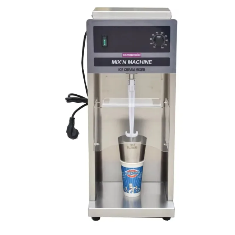 Stainless Steel New 220V Milkshaker 550W Flurry Ice Cream Blender 3500rpm MC Mixer Blizzard Maker Fruit & Milk
