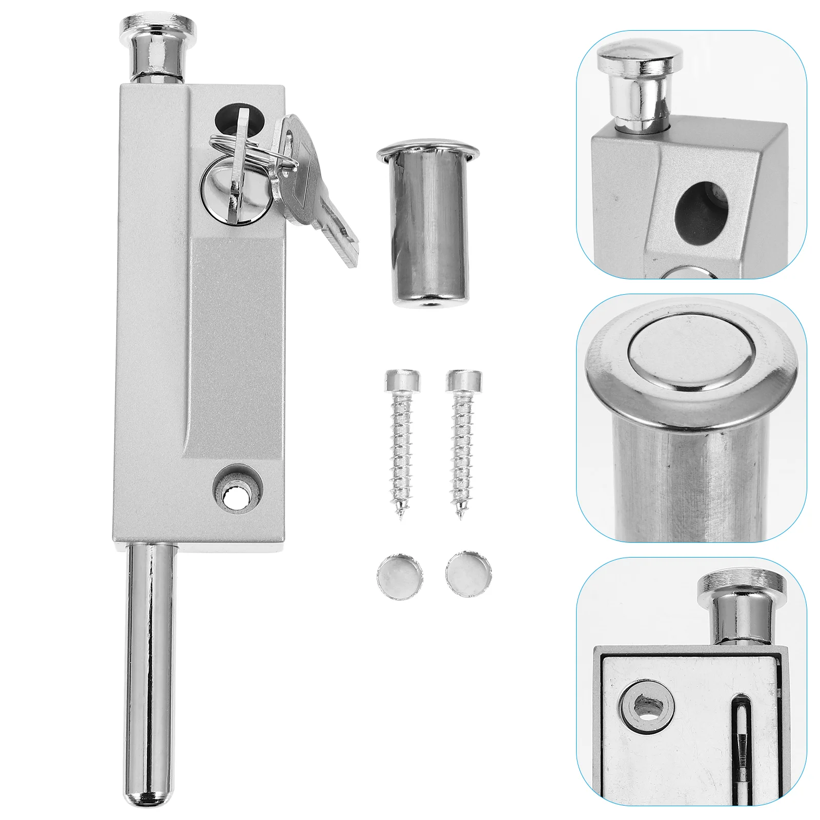 Plug Slide Bolt Lock Door Locks Metal Revolving Spring Latch Zinc Alloy Deadbolt