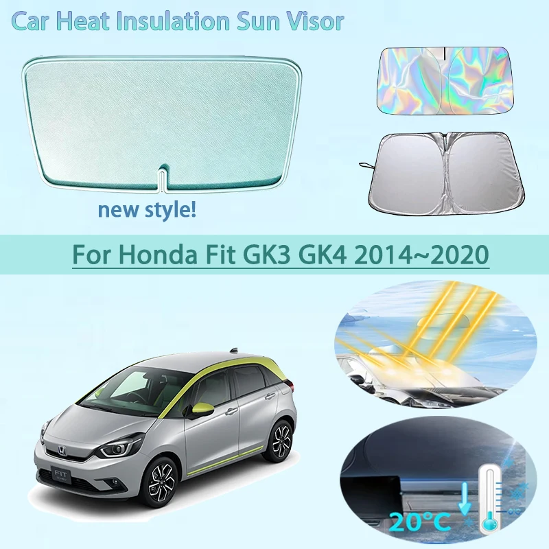 

Car Front Windshield Sunshade Sun Visor Cooling Auto Accessories Summer Heat Insulation Foldable For Honda Fit GK3 GK4 2014~2020