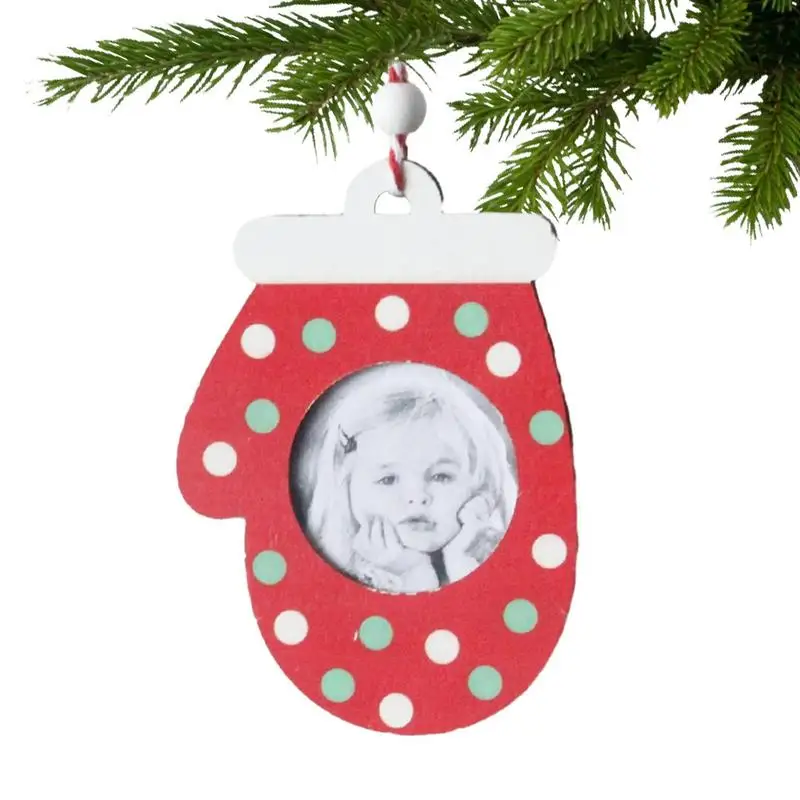 

Christmas Photo Frame Hangings Decoration Gloves House Pentagram Car Photo Pendants Home Decor Gifts Decorations Holiday