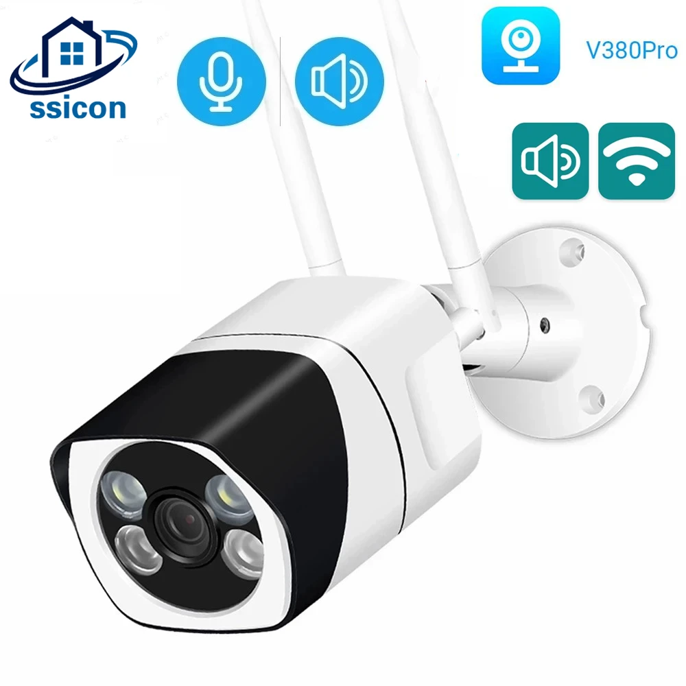 V380 Pro 1080P Wifi IP Security Camera Outdoor Night Vision Wireless CCTV Smart Home Bullet Camera 2 Way Audio