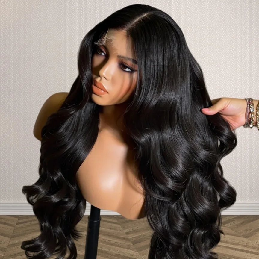 

40 44-дюймовые парики с объемной волной, человеческие волосы 13x6 13x4 HD, кружевные фронтальные парики из 100% человеческих волос для чернокожих женщин, плотность 200, бразильские парики