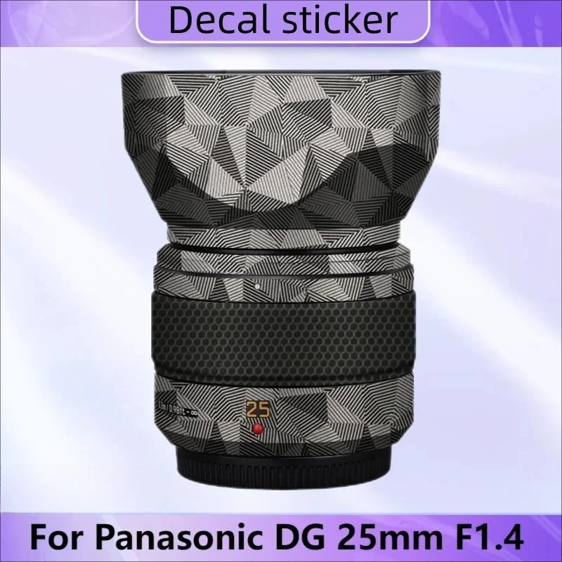 

Для Panasonic DG 25 мм F1.4 Asph наклейка на кожу виниловая пленка для линз на тело Beschermende наклейка Jas Summilux 251.4 DG25 25/1.4
