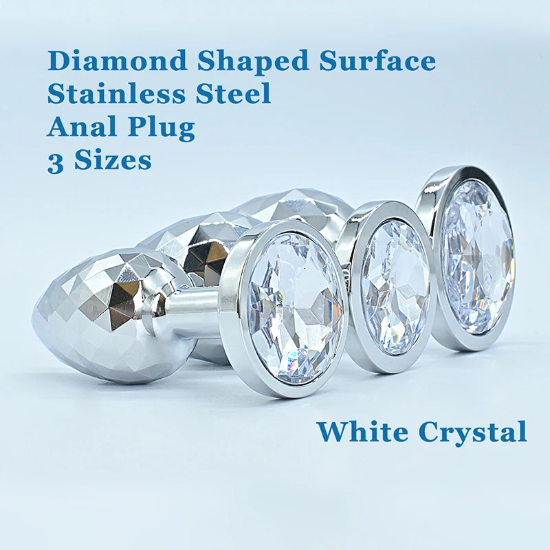 Diamond Surface Stainless Steel Butt Plug For Woman Crystal Base Sex Anal Plug Anal Toys Sex Toys For Woman Men Adult Games - view 3