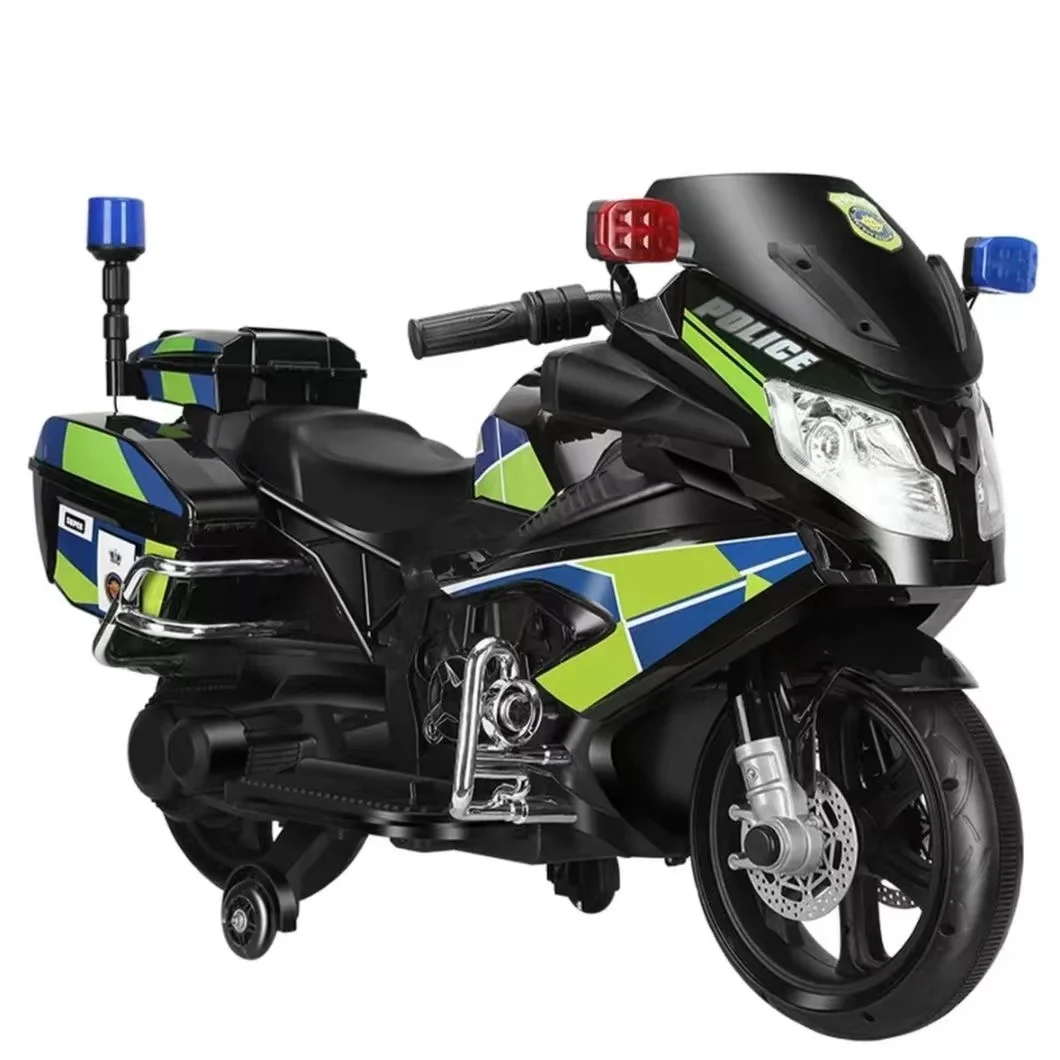 New Children's Electric  Motorcycle Kids Electric Bike Police Motorcycle Two Wheels  Ride on Car