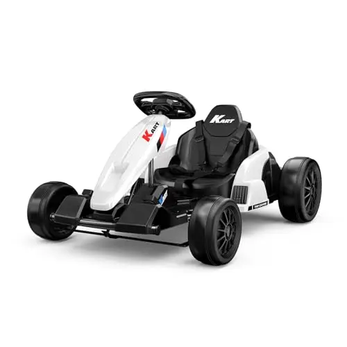 24V Electric Go Kart, Kids Drift Kart with Dual 85W Motors, 11.2 MPH & 60+ Min Ride Time, Adjustable Seat & 5-Point