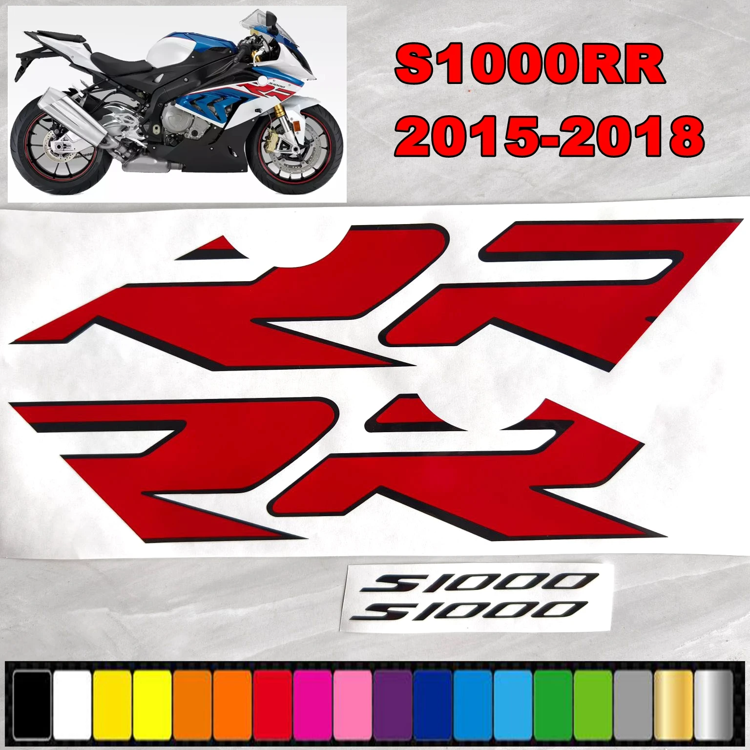 Motorcycle S1000 RR Fairings Sides Cowl Stickers Bodywork Kit Panel Cover Vinly Decals For BMW S1000RR HP4 2015 2016 2017 2018