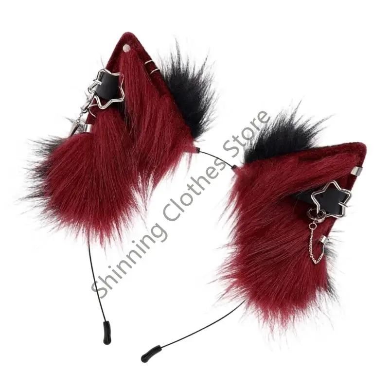 M68A morbida peluche per gatti auricolari per bambini e adulti Accessorio per foto costumi