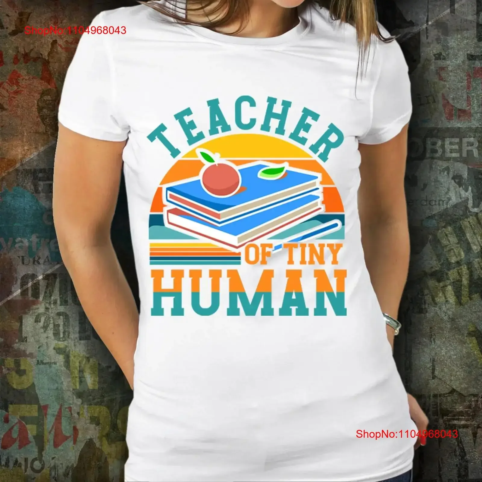 معلم الإنسان الصغير الأبيض تي شيرت ملهم تحفيزي مضحك TS000943 خمر غسلها لينة مصمم الملابس عادية أوم