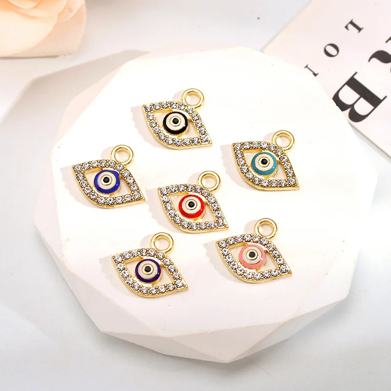 20PcsHapiship 2024 Devil's Eye Charms Alloy Pendant For Making Diy Bracelet Necklace Earrings Handmade Accessories Supplies