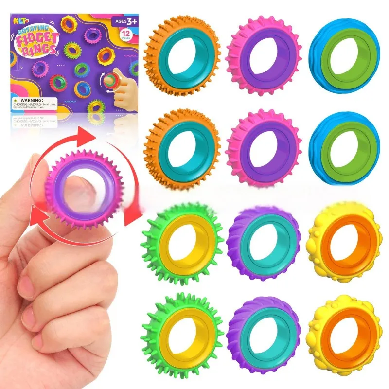 New Fidget Toys Children's Silicone Sensory Ring Silicone Decompression Toy Sensory Ring