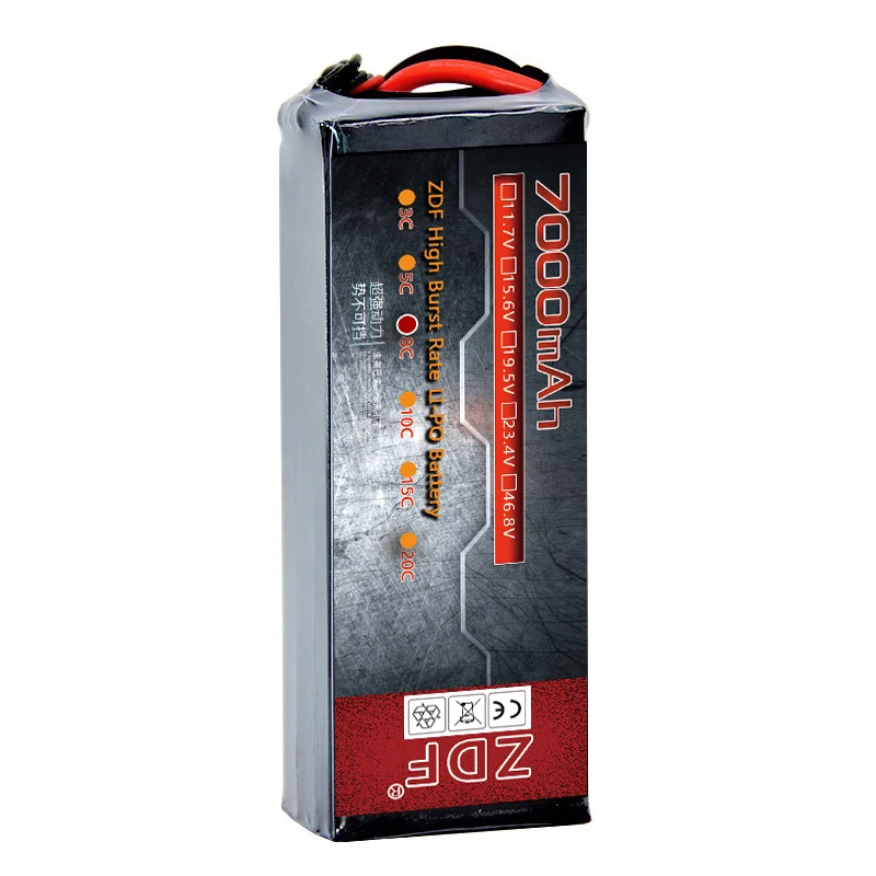 4S ZDF 6S 7S półprzewodnikowy 11.7V 15.6V 23.4V 27.3V 5200mah 6200mah 7200mah 2200mah bateria litowa o wysokiej gęstości energii dla dronów