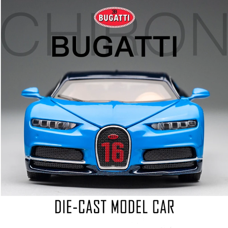 

Модель спортивного автомобиля Bugatti Chiron из металлического сплава, 1:32
