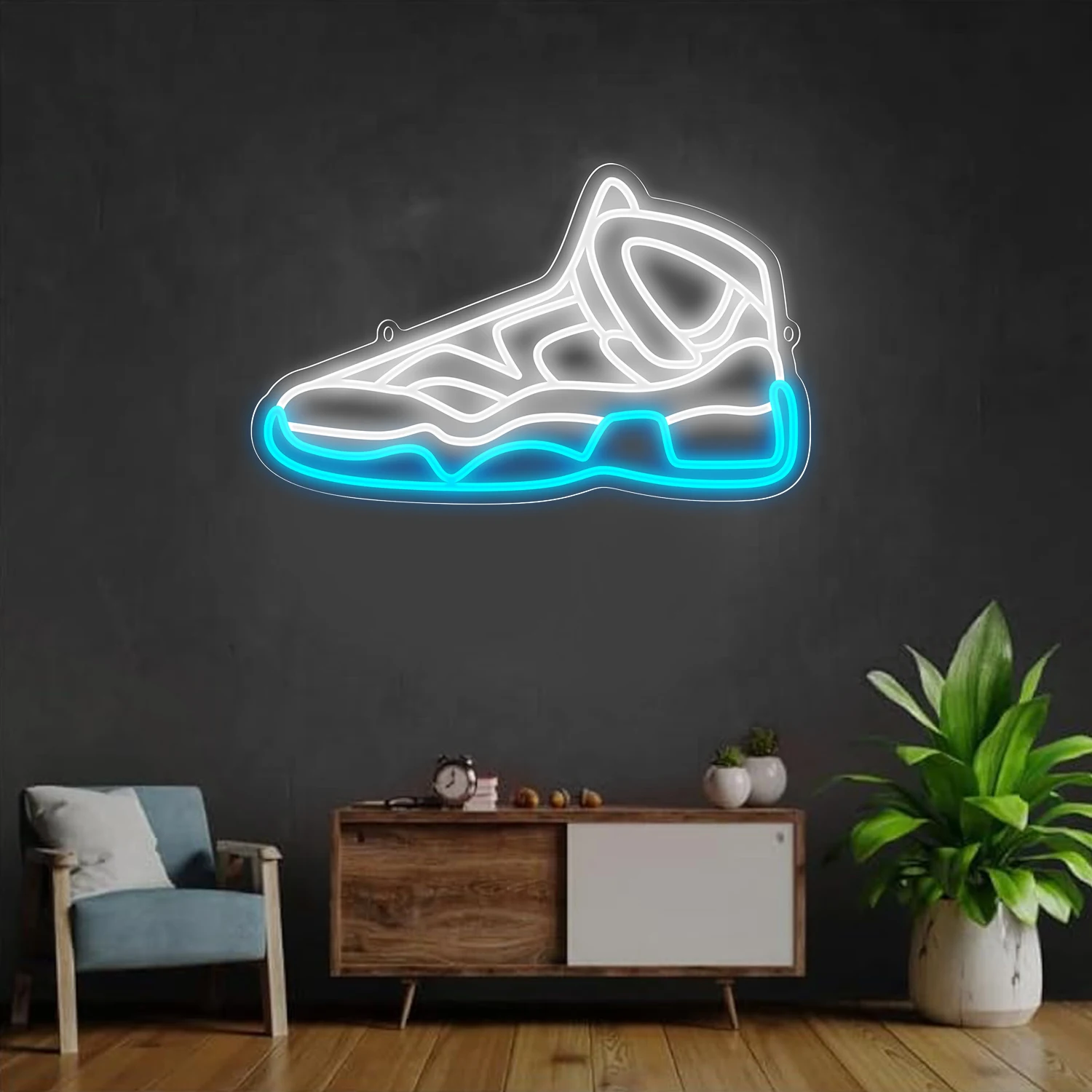 Sneaker Neon Wall Decor Sneaker LED Light Sign per Family Playroom, dimmerabile Shoe Neon Sign for Teens Room Decor regali per feste