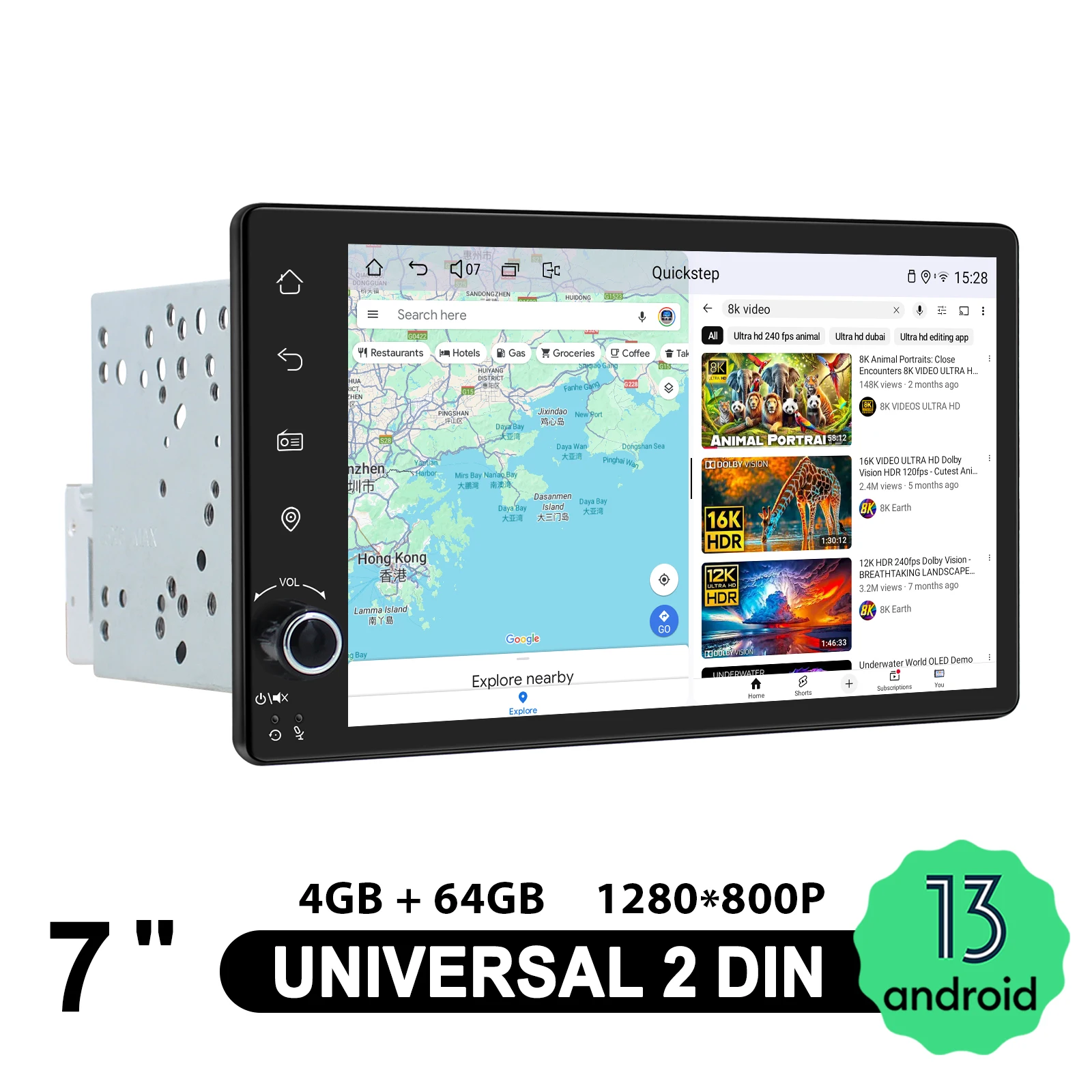 

Головное устройство Joying, 7-дюймовый автомобильный радиоприемник 2DIN, универсальный головной приемник, центральный мультимедийный плеер, беспроводной Android, автомобильный Carplay, GPS навигация