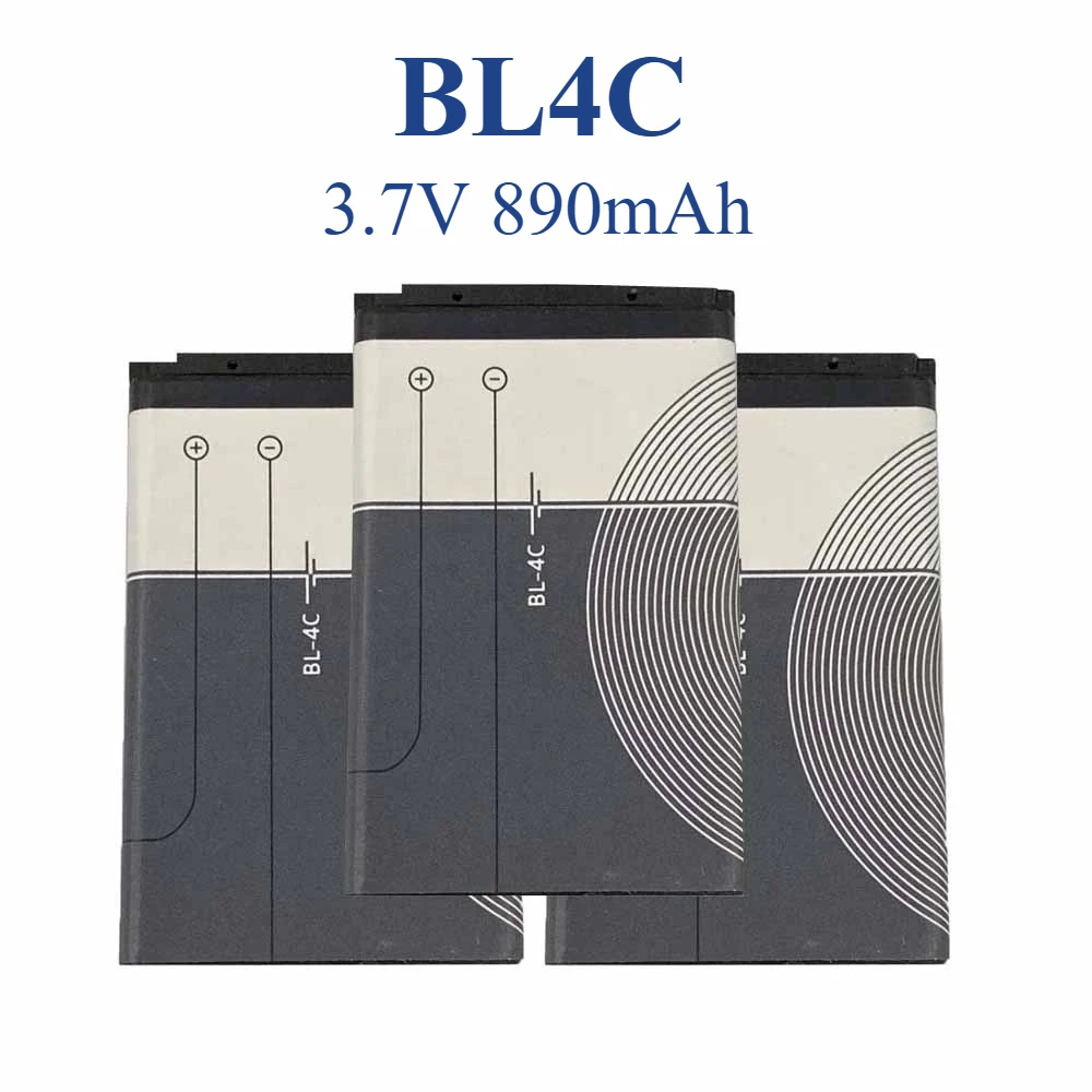 BL4C 3.7V 890mAh Lithium Polymer Phone Battery for Nokia 6100,6102,6125,6230,6230i,6300,6300i,6301,6170 ,X2, X2-02,Radios,BL-4C